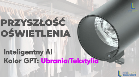 Reflektor Kolor GPT: Inteligentne Oświetlenie-Ubrania i Tekstylia ULTL290B UNILIGHT