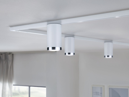 Reflektor na szynoprzewód URail TUBE DIM GU10 max.10W 230V biały RAL9003 / metal