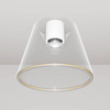 Plafoniera designerska z przezroczystą stożkową żarówką Ghost Creative cables BIP44-E27-1-L6-IP44-E27-1-B-L6