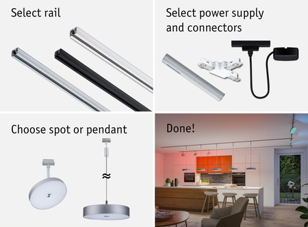 URail ZB Spot Hildor RGBW 7,5W Chr m PAULMANN PL95688