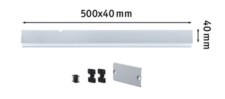 Oprawa liniowa systemu LINION LED 8,5W 0,5m 3000K IP20 24V chrom matowy / aluminium PAULMANN PL98173