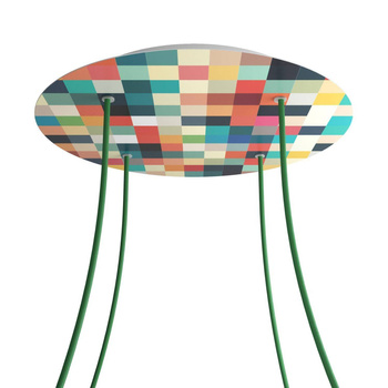 Duża okrągła podsufitka maskownica sufitowa XXL Rose-One, średnica 400 mm, 4 otwory i 4 otwory boczne - PROMOCJA Creative cables BKROR404F-PROMO-KROR404F201