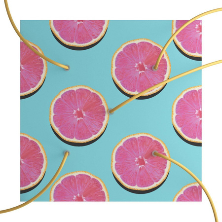 Kwadratowa podsufitka maskownica sufitowa XXL Rose-One, 400 mm, 5 otworów i 4 otwory boczne- PROMOCJA Creative cables BKROQ405PF-PROMO-KROQ405PF204