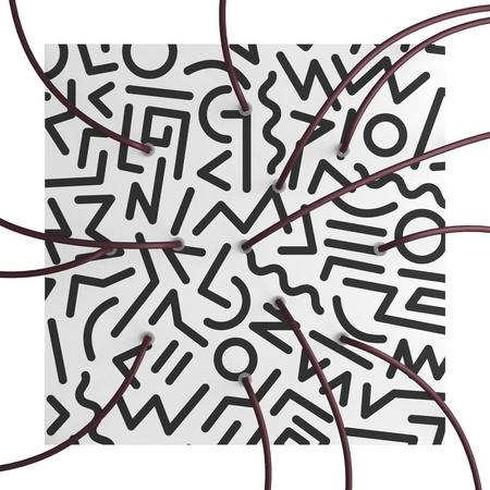 Kwadratowa podsufitka maskownica sufitowa XXL Rose-One, 400 mm, 12 otworów i 4 otwory boczne- PROMOCJA Creative cables BKROQ4012F-PROMO-KROQ4012F202