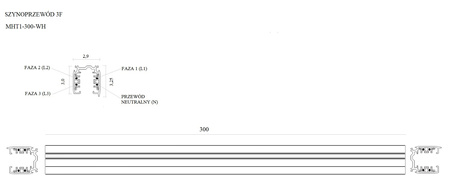 Maxlight Szynoprzewód 3-fazowy 3m Biały