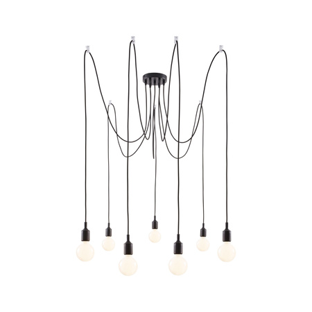 Lampa wisząca KETIL Neordic E27 max. 7x60W IP20 230V czarny / metal / tworzywo sztuczne