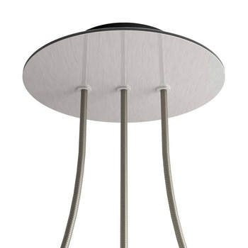 Duża okrągła podsufitka rozeta sufitowa Rose-One, średnica 200 mm, 2 otwory i 4 otwory boczne Creative cables BKROR203LF-KROVNR203LF109