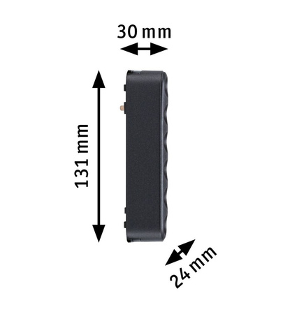 Oprawa na szynoprzewód LENSIA LED 6W 560lm IP20 3000K 48V DC  czarny matowy / aluminium PAULMANN PL95729