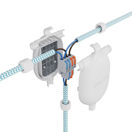 Złączka EIVA-3, 3 wejścia IP65 do użytku zewnętrznego Creative cables BGTPEIVA3-GTPBEIVA3