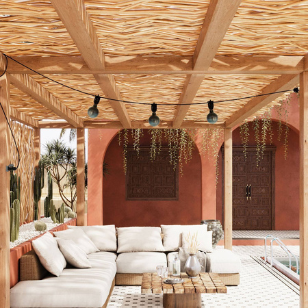 EIVA przenośna zewnętrzny łańcuch świetlny IP65 z 3 źródłami światła Creative cables BPSE3EIVA2MDR24-PSE3NEEIVA2NSM04