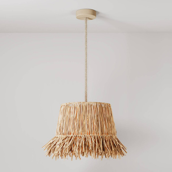 Lampa wisząca z abażurem z rafii Honolulu Creative cables BPDL2117PAN01NAT-PDL2117TP13PAN01NAT-L