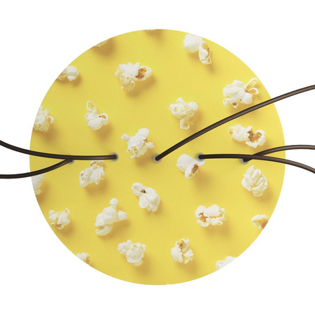 Duża okrągła podsufitka maskownica sufitowa XXL Rose-One, średnica 400 mm, 5 otworów w linii i 4 otwory boczne - PROMOCJA Creative cables BKROR405LF-PROMO-KROR405LF203