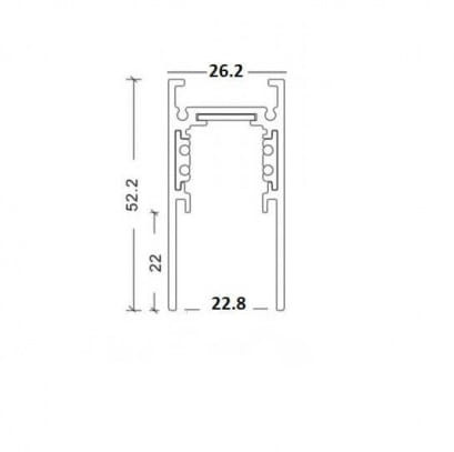 MULTITRACK MULTILINE PRO SZYNA MAGNETYCZNA NATYNKOWA 48V-1m Unilight