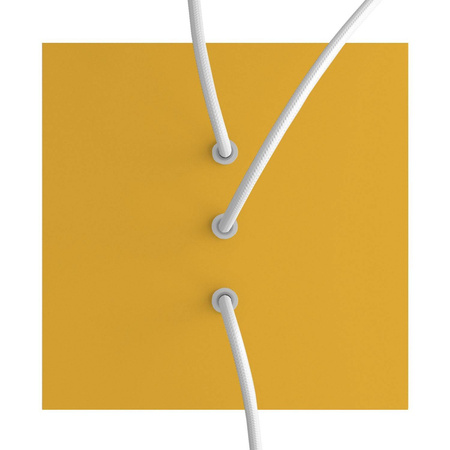 Duża kwadratowa podsufitka maskownica Rose-One, 200 mm, 3 otwory i 4 otwory boczne Creative cables BKROQ203LF-KROVNQ203LF113