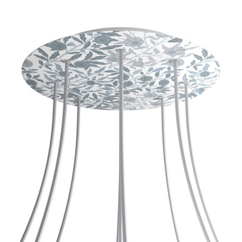 Duża okrągła podsufitka maskownica sufitowa XXL Rose-One, średnica 400 mm, 9 otworów i 4 otwory boczne - PROMOCJA Creative cables BKROR409EF-PROMO-KROR409EF301