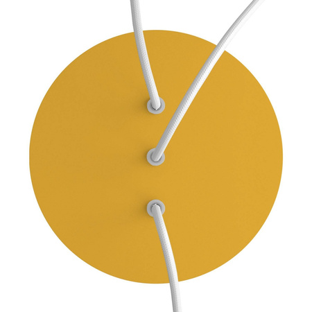 Duża okrągła podsufitka rozeta sufitowa Rose-One, średnica 200 mm, 2 otwory i 4 otwory boczne Creative cables BKROR203LF-KROVNR203LF113