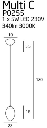Multi C P0255 lampa wisząca