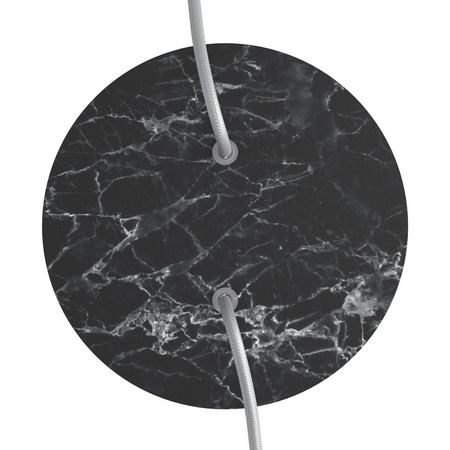 Duża okrągła podsufitka rozeta sufitowa Rose-One, średnica 200 mm, 2 otwory centralne i 4 otwory boczne Creative cables BKROR202F-KROVNR202F104