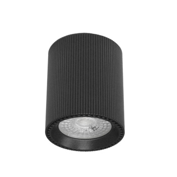 Ryflowana NISKA Tuba Spot GU10 – 72 mm BLACK ULDL322 Unilight