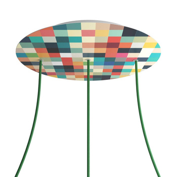 Duża okrągła podsufitka maskownica sufitowa XXL Rose-One, średnica 400 mm, 3 otwory w linii i 4 otwory boczne - PROMOCJA Creative cables BKROR403LF-PROMO-KROR403LF201