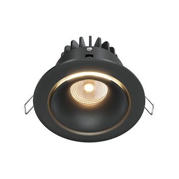 Downlight Czarny/Black Yin Maytoni DL031-L12W3K-D-B