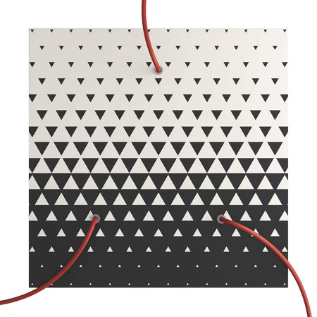 Kwadratowa podsufitka maskownica sufitowa XXL Rose-One, 400 mm, 3 otwory i 4 otwory boczne- PROMOCJA Creative cables BKROQ403TF-PROMO-KROQ403TF205