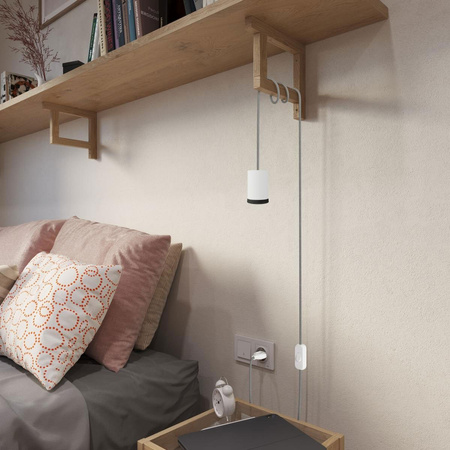 Mini reflektor GU1d0 z okablowaniem SnakeBis i dwubiegunową wtyczką Creative cables B-FINGU-16-FINGUVBOEUBRT41-L