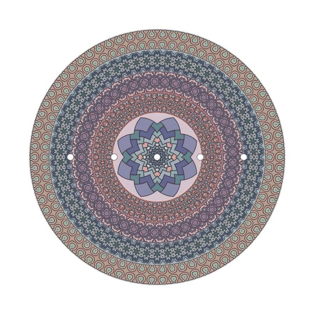 Duża okrągła podsufitka maskownica sufitowa XXL Rose-One, średnica 400 mm, 5 otworów w linii i 4 otwory boczne - PROMOCJA Creative cables BKROR405LF-PROMO-KROR405LF303