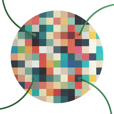 Duża okrągła podsufitka maskownica sufitowa XXL Rose-One, średnica 400 mm, 4 otwory i 4 otwory boczne - PROMOCJA Creative cables BKROR404F-PROMO-KROR404F201