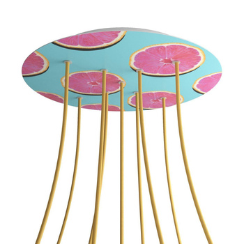 Duża okrągła podsufitka maskownica sufitowa XXL Rose-One, średnica 400 mm, 9 otworów i 4 otwory boczne - PROMOCJA Creative cables BKROR409XF-PROMO-KROR409XF204