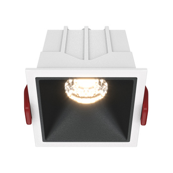 Downlight White and black Alfa LED Maytoni DL043-01-10W3K-SQ-WB