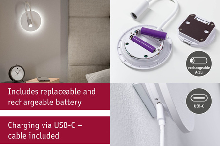 Mobile Wandl Miora dim Ws Kst/Met PAULMANN PL71289