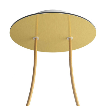 Duża okrągła podsufitka rozeta sufitowa Rose-One, średnica 200 mm, 2 otwory centralne i 4 otwory boczne Creative cables BKROR202F-KROR202F107