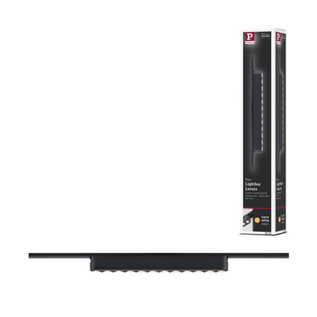 Oprawa na szynoprzewód LENSIA LED 11,5W 1150lm IP20 3000K 48V DC czarny matowy / aluminium PAULMANN PL95730