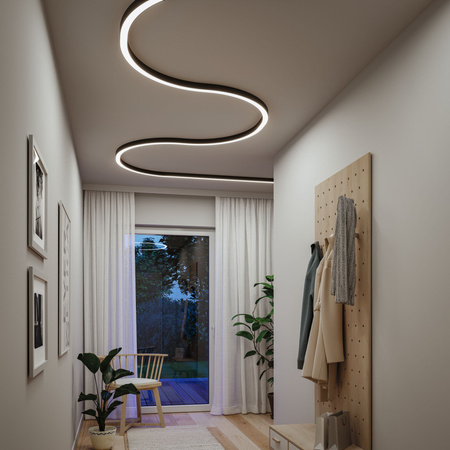 Oprawa liniowa systemu LINION LED 13W 90st. 3000K IP20 24V czarny RAL 9004 / aluminium PAULMANN PL98172