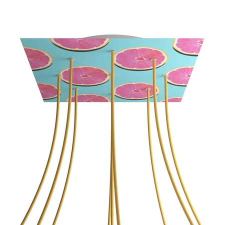 Kwadratowa podsufitka maskownica sufitowa XXL Rose-One, 400 mm, 9 otworów i 4 otwory boczne- PROMOCJA Creative cables BKROQ409EF-PROMO-KROQ409EF204