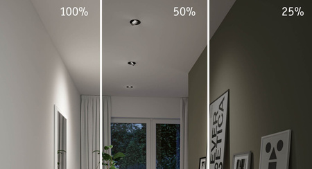 Zestaw opraw do wbudowania AUMUS LED 3-STEP DIM 3X5W 700lm 105mm 2700K-6500K IP20 230V czarny matowy / aluminium PAULMANN PL92258