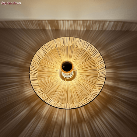 Abażur z rafii Moorea Creative cables BPAN02-NAT-PAN02-NAT