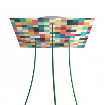 Kwadratowa podsufitka maskownica sufitowa XXL Rose-One, 400 mm, 3 otwory i 4 otwory boczne- PROMOCJA Creative cables BKROQ403TF-PROMO-KROQ403TF201