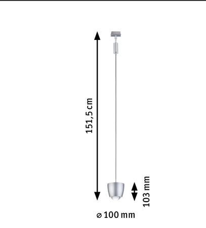 URail ZB Pendel Tyros RGBW 4,5W Chr m PAULMANN PL95682