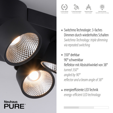 Lampa Sufitowa Czarny PURE-NOLA 003902-031717 Newgarden