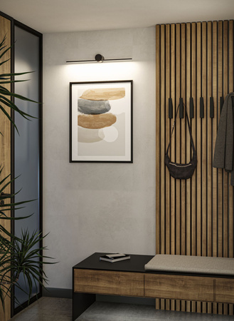 Oprawa ścienna SAVA LED nad lustro 5W 300lm 3000K 600mm IP44 230V czarny matowy / metal PAULMANN PL75411