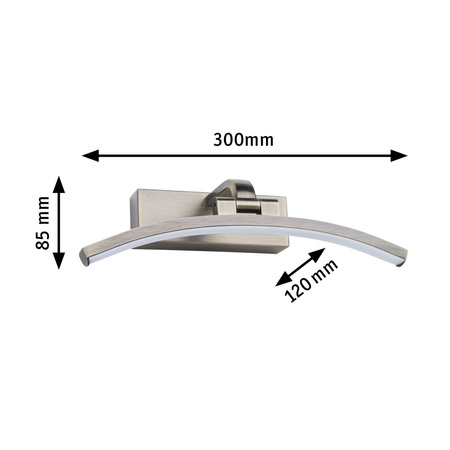 Oprawa ścienna BENTO LED 6W 300lm 300mm 3000K 230V mosiądz antyczny PAULMANN PL95559