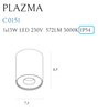 Maxlight Plazma C0151 Plafon Czarny IP54
