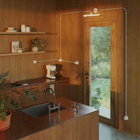 Zestaw uchwytów ściennych w stylu francuskim i podstawa do Creative-Tubes z porcelany Creative cables BKPFRAF-KPFRA1FBIA