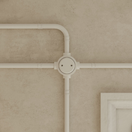 Podstawa porcelanowa do gniazdka i przełącznika / włącznika kompatybilna z Creative-Tubes - od 1 do 4 wyjść Creative cables BPBASEF-PBASE4FBIA