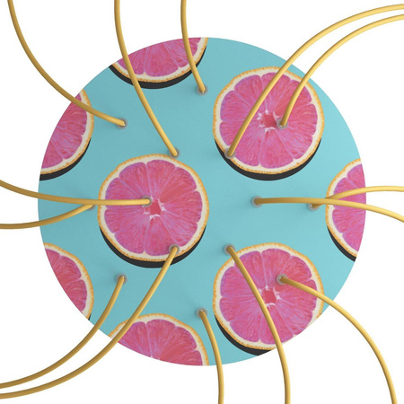 Duża okrągła podsufitka maskownica sufitowa XXL Rose-One, średnica 400 mm, 14 otworów i 4 otwory boczne - PROMOCJA Creative cables BKROR4014F-PROMO-KROR4014F204