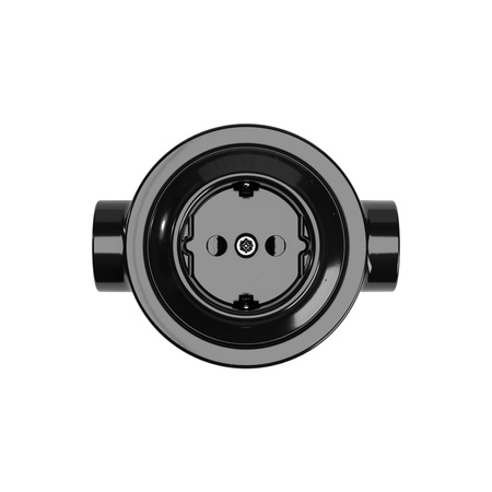 Zestaw gniazdka Schuko na ścianę i podstawy do Creative-Tubes z porcelany Creative cables BKPGERF-KPGER2FILNER