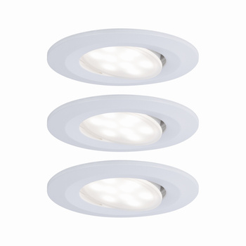 Zestaw opraw do wbudowania CALLA LED 3x6W 530lm okrągła wychylna 4000K IP65 230V biały matowy PAULMANN PL99927