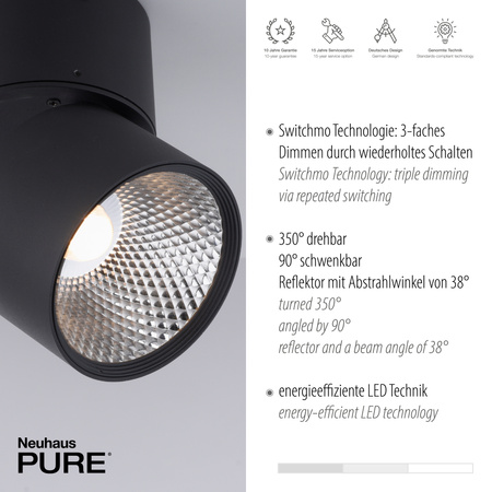 Lampa Sufitowa Czarny PURE-NOLA 003902-031716 Newgarden